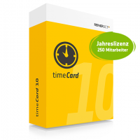 TIMECARD 10 ZEITERFASSUNG FÜR 250 MITARBEITER JAHRESLIZENZ